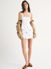 Abercrombie & Fitch White Linen Fold Top - Image 3 of 6