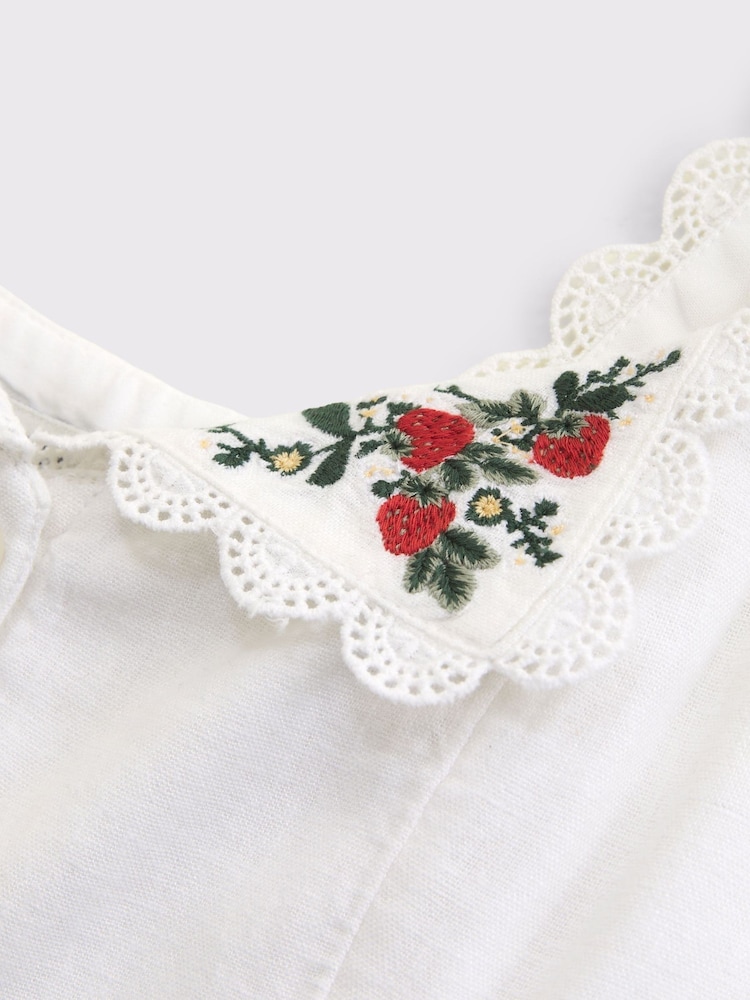 Abercrombie & Fitch White Linen Fold Top - Image 6 of 6