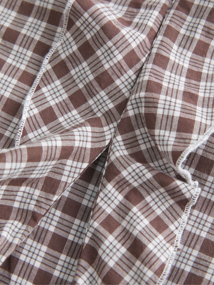 Hollister Brown Ruffle Textured Shirt - Image 4 of 4