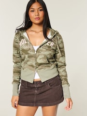Hollister Brown Micro Mini Denim Skort - Image 1 of 4
