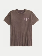 Hollister Brown Poolside Graphic T-Shirt - Image 3 of 4
