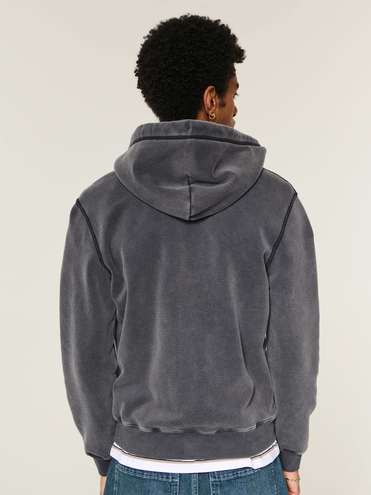 Hollister Black Y2k Sweat Hoodie - Image 2 of 5