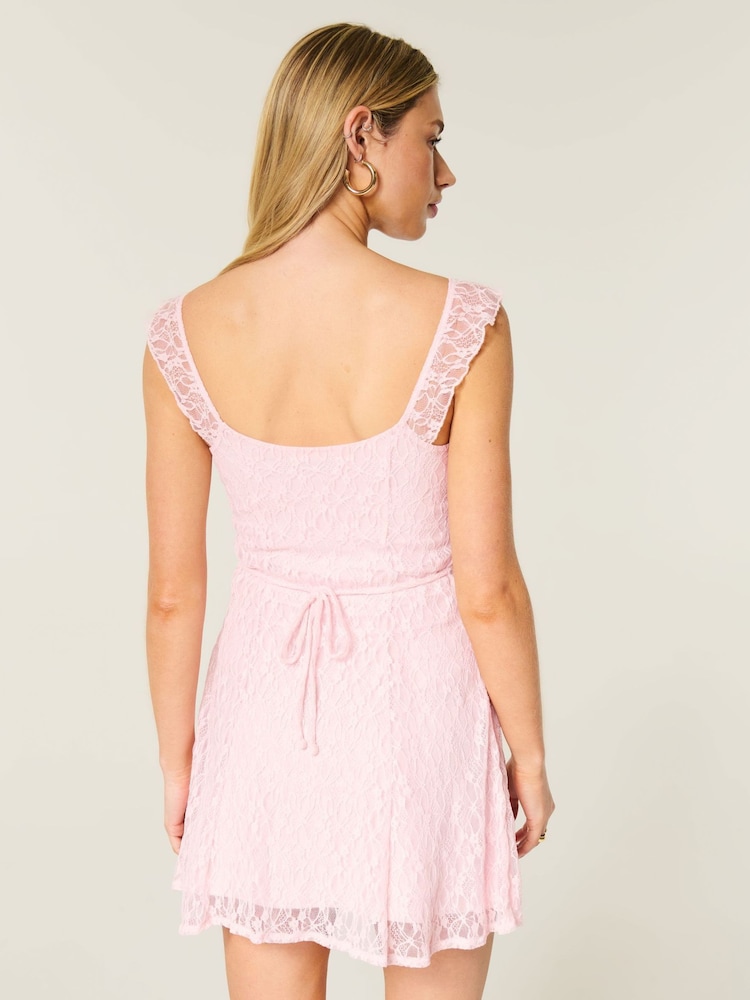 Buy Hollister Pink Lace Mini Dress from Next Taiwan