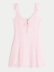 Hollister Pink Lace Mini Dress - Image 5 of 5
