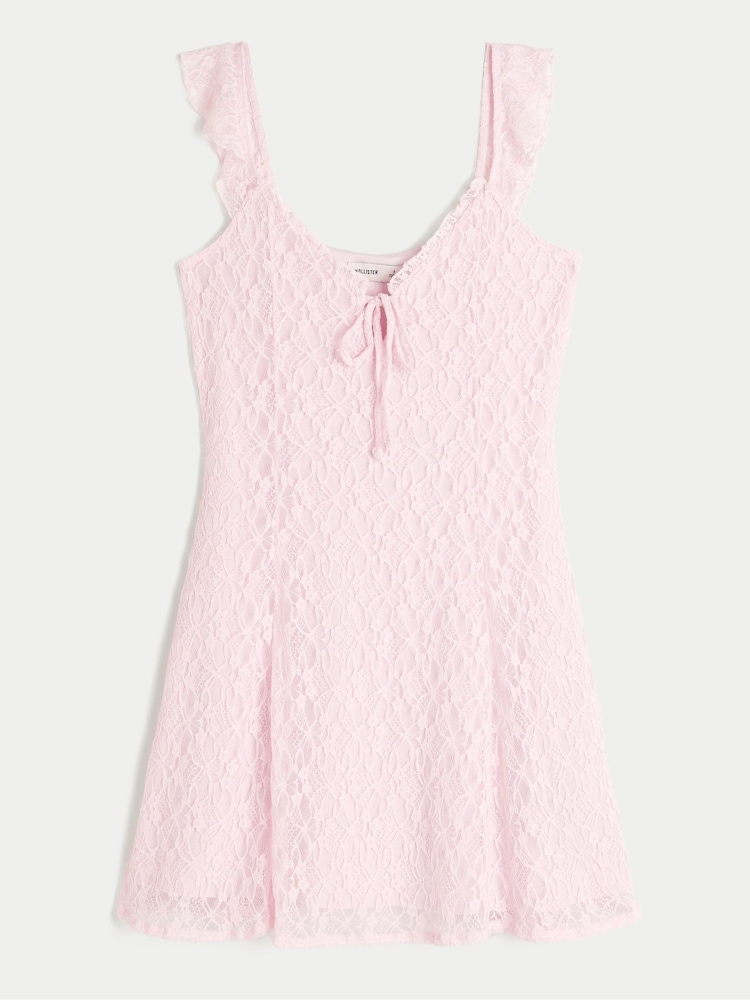 Hollister Pink Lace Mini Dress - Image 5 of 5