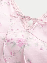 Hollister Pink Lace Trim Button Through Mini Dress - Image 3 of 3