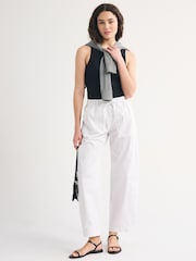 Abercrombie & Fitch Poplin Barrel Pull On Stripe Trousers - Imagen 2 de 6