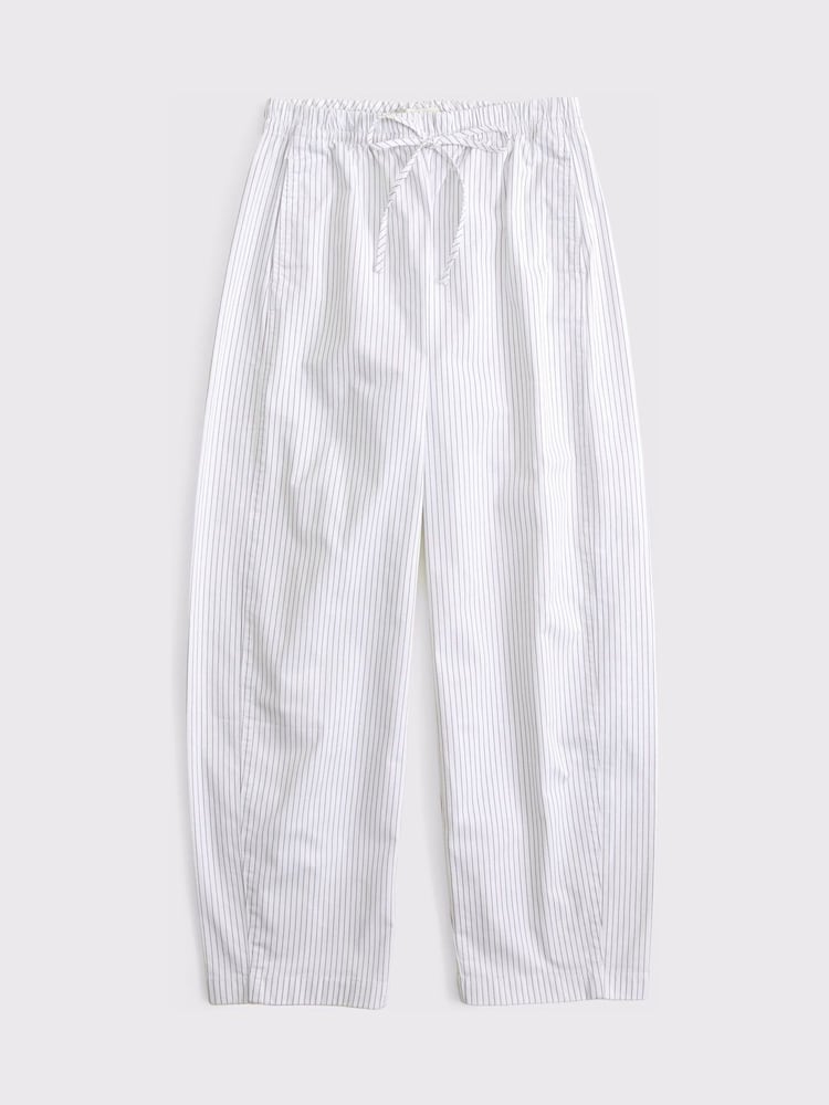 Abercrombie & Fitch Poplin Barrel Pull On Stripe Trousers - Imagen 6 de 6