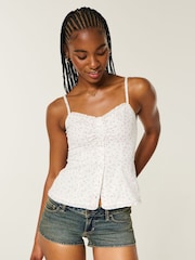 Hollister White Snatched Scoop Shirt - Image 1 of 3