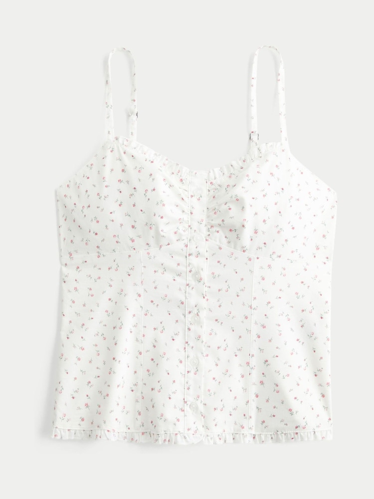 Hollister White Snatched Scoop Shirt - Image 3 of 3 Hollister White Snatched Scoop Shirt - Image 3 of 3