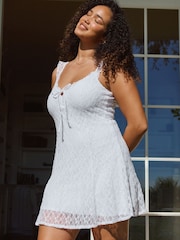 Hollister White Lace Mini Dress - Image 2 of 4