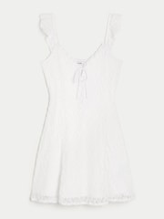 Hollister White Lace Mini Dress - Image 4 of 4