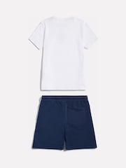 白色 - New Balance Stacked Graphic Jersey T-Shirt & FT Shorts Set - 圖片 2/3