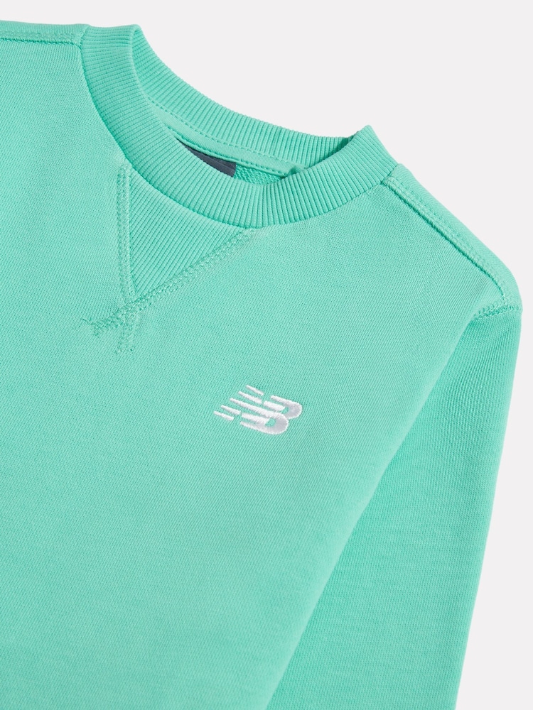 Зелений - New Balance FT Small Logo Crew Neck Sweat Top - Image 3 of 3