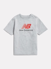 Gris - Camiseta con logotipo apilado de New Balance - Imagen 6 de 8