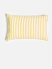 Oliver Bonas Set of 2 Yellow Muslin Striped Pillowcases - Image 3 of 5