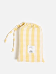 Oliver Bonas Set of 2 Yellow Muslin Striped Pillowcases - Image 5 of 5