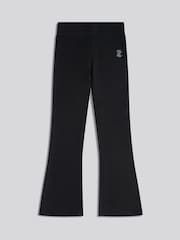 Juicy Couture Black Turn Over Waist With Back Graphic Leggings - Image 1 of 4
