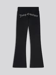Juicy Couture Black Turn Over Waist With Back Graphic Leggings - Image 2 of 4