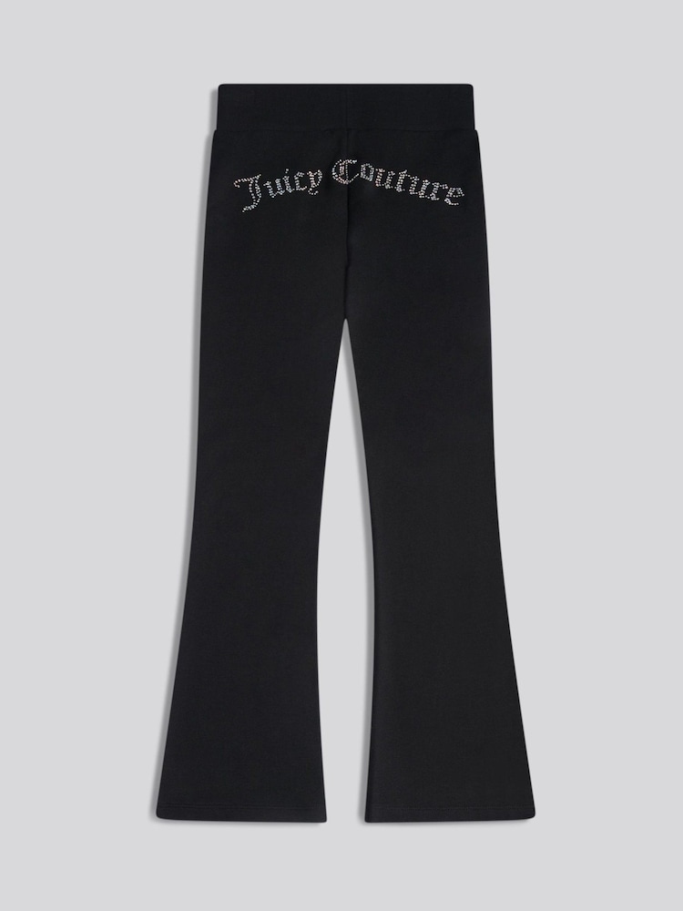 Juicy Couture Black Turn Over Waist With Back Graphic Leggings - Image 2 of 4