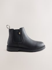 Black Wide Fit (G) Leather Chelsea Boots - Image 2 of 5