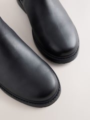 Black Wide Fit (G) Leather Chelsea Boots - Image 3 of 5