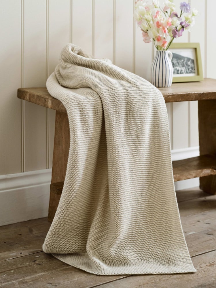 Deyongs Mocha Saunton Stitch Throw - Image 1 of 5 Deyongs Mocha Saunton Stitch Throw - Image 1 of 5