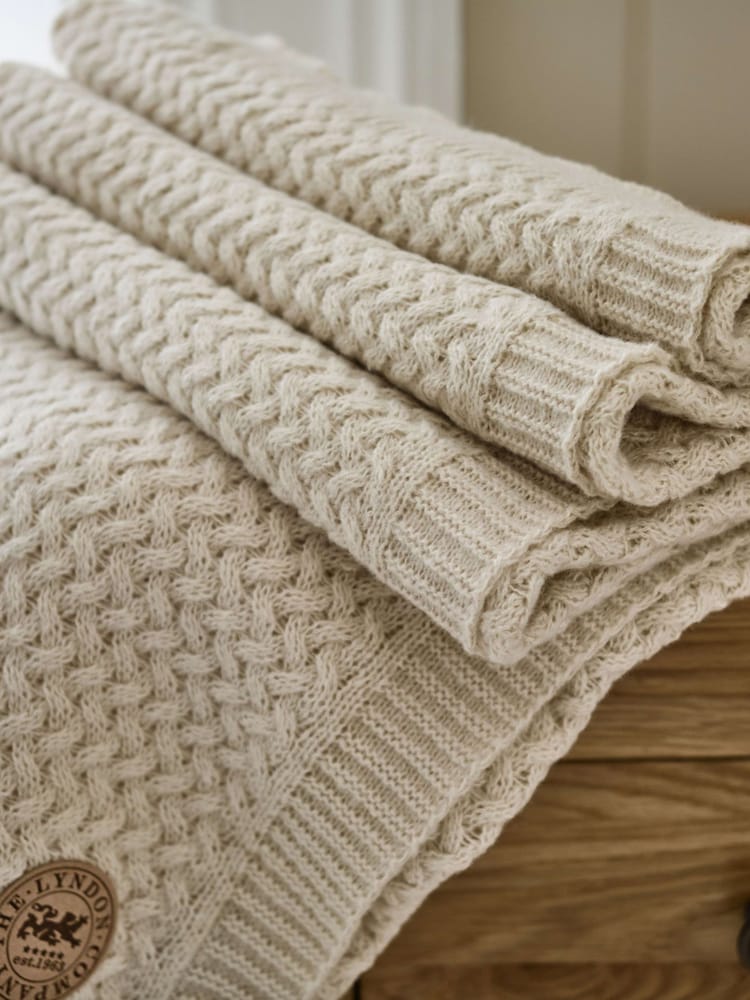 Deyongs Cream Cadenza Knitted Throw - Image 2 of 5 Deyongs Cream Cadenza Knitted Throw - Image 2 of 5