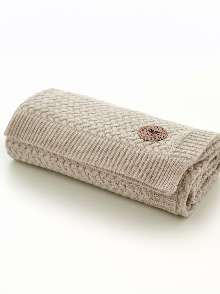 Deyongs Cream Cadenza Knitted Throw - Image 5 of 5 Deyongs Cream Cadenza Knitted Throw - Image 5 of 5