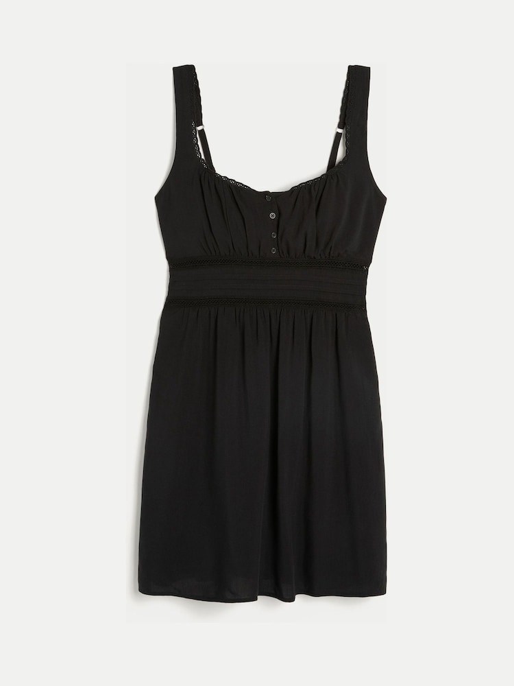 Hollister Black Babydoll Mini Dress - Image 1 of 1