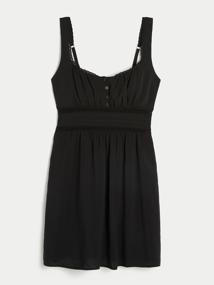 hollister black dress Babydoll - The delicate ruffle details add a feminine touch Hollister Co. Day dress -