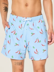 Hollister Blue Chili Pepper Swim Shorts - Image 1 of 5