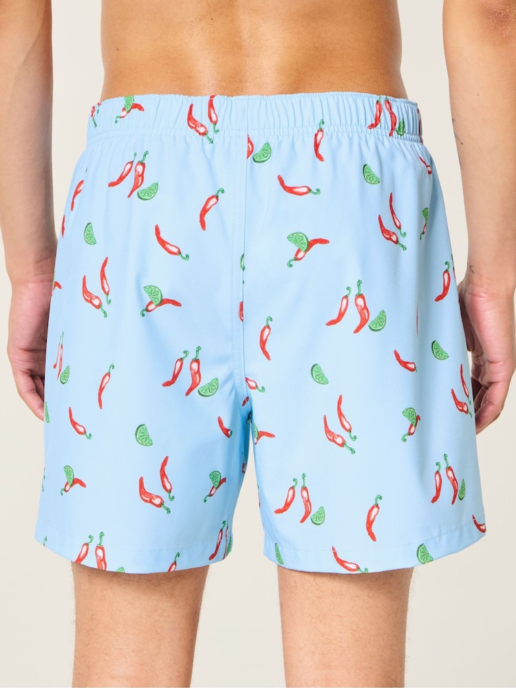 Hollister Blue Chili Pepper Swim Shorts - Image 2 of 5