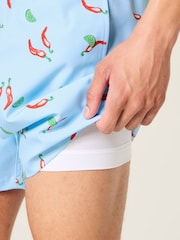 Hollister Blue Chili Pepper Swim Shorts - Image 3 of 5