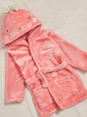 Personalised Strawberry Fleece Robe by My 1st Years - Image 1 of 3