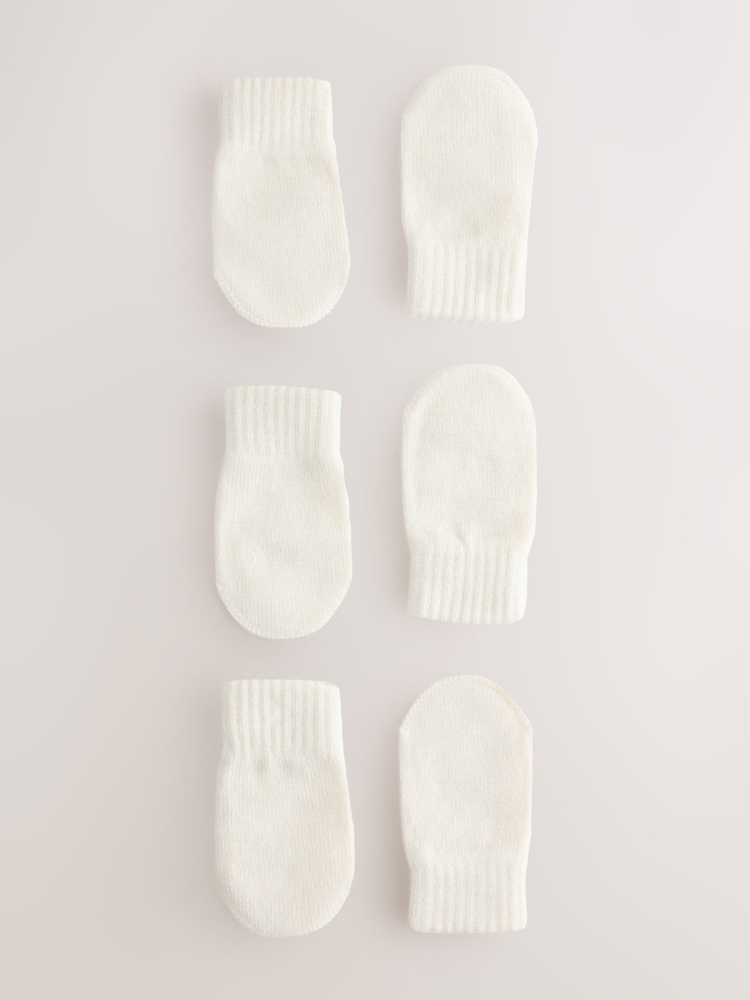 Ecru Magic Mittens 3 Pack (3mths-6yrs) - Image 1 of 3