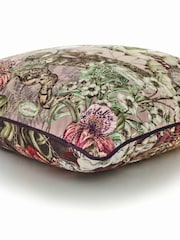 Deyongs Brown Mozambique Plush Velvet Printed Cushion - Image 4 of 6