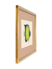 Brookpace Lascelles Red/Gold Tropical Fish IV' Stripy Wall Art in Slim Frame - Image 3 of 4