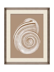 Brookpace Lascelles Cream/Brown Shell III Wall Art in Deep Frame - Image 2 of 4