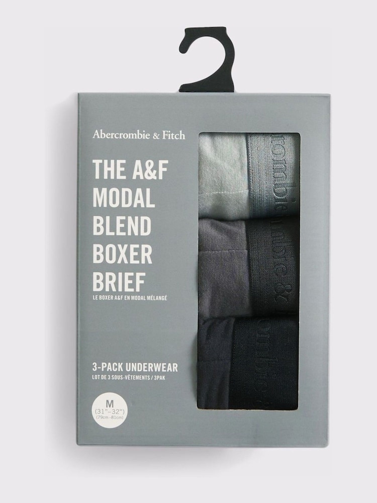 Abercrombie & Fitch Light Blue Modal Boxers 3 Pack - Image 2 of 2