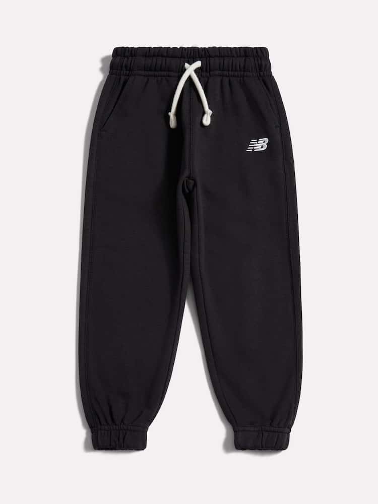 New Balance Black French Terry Small Logo Joggers - Image 1 of 3 New Balance Black French Terry Small Logo Joggers - Image 1 of 3