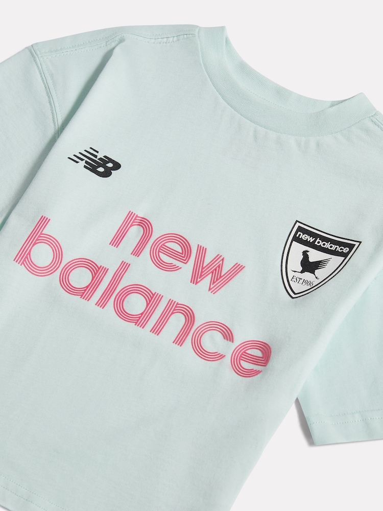New Balance Green Football Badge Graphic Tee - Image 3 of 3 New Balance Green Football Badge Graphic Tee - Image 3 of 3