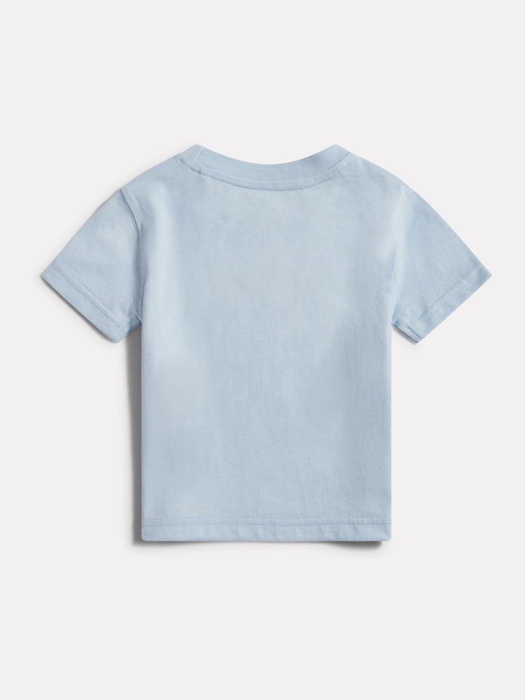 Azul - Camiseta con logotipo apilado de New Balance - Imagen 2 de 3