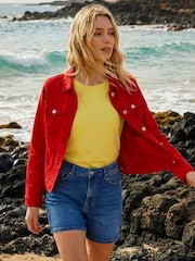 Κόκκινο - Roman κλασικό βαμβακερό Τζιν μπουφάν - Εικόνα 1 από 6