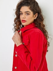 Κόκκινο - Roman κλασικό βαμβακερό Τζιν μπουφάν - Εικόνα 4 από 6