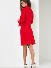 Κόκκινο - Roman κλασικό βαμβακερό Τζιν μπουφάν - Εικόνα 5 από 6