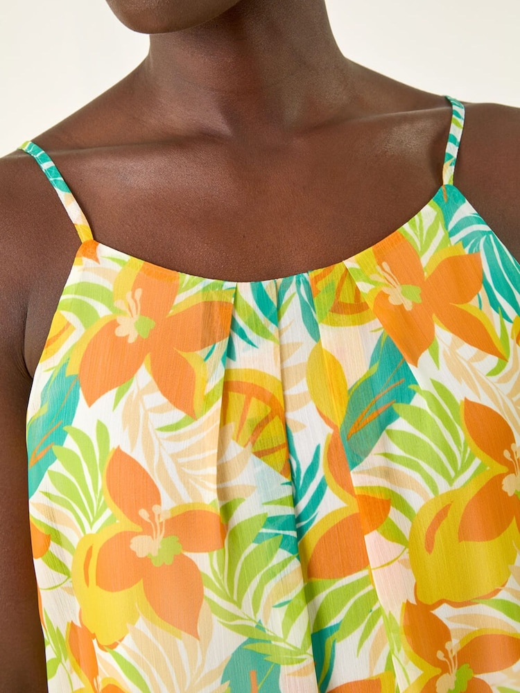 Roman Orange Chiffon Lemon Print Cami Top - Image 5 of 5 Roman Orange Chiffon Lemon Print Cami Top - Image 5 of 5