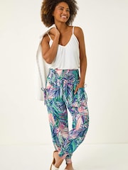 Roman Blue Abstract Tie Pocket Trousers - Image 2 of 5