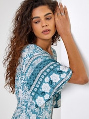 فستان متوسط الطول طبعة زهور من Roman - Image 5 of 5