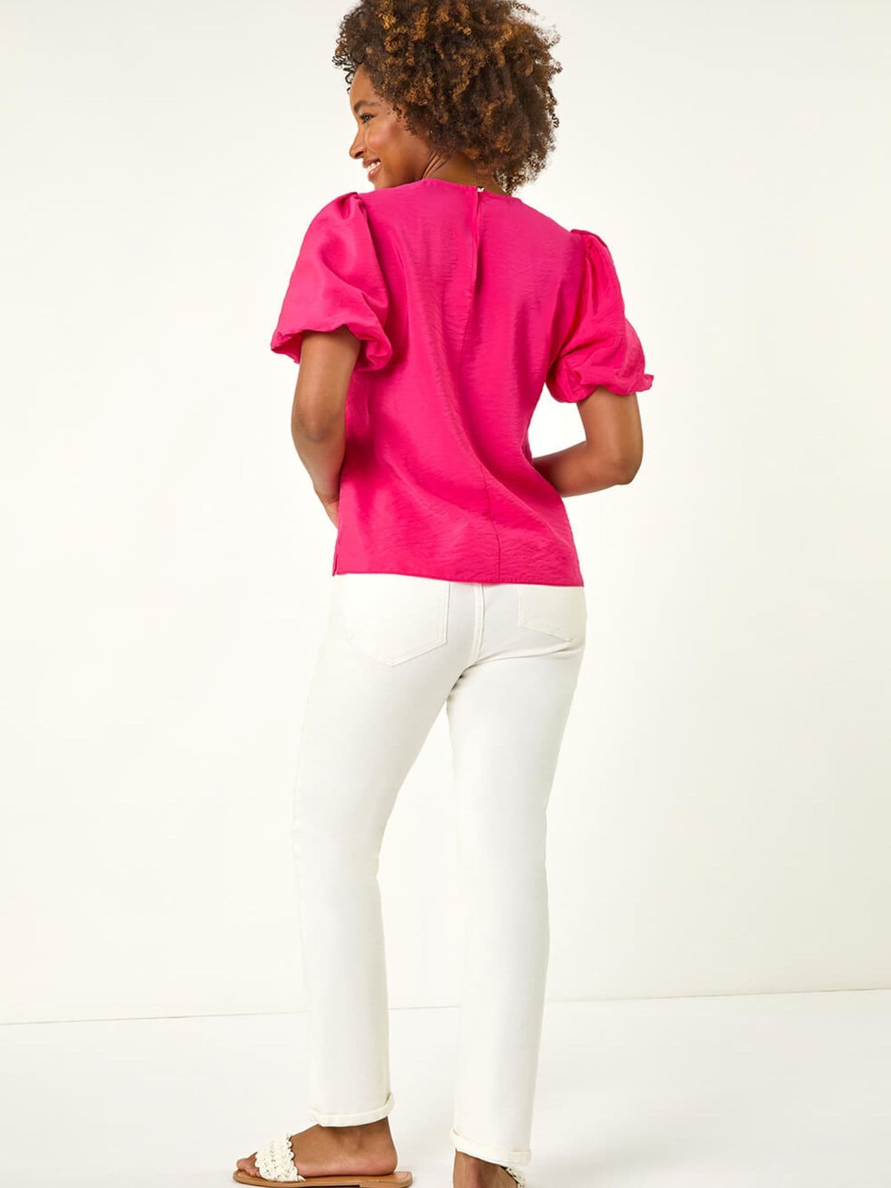 Buy Roman Pink Balloon Short Sleeve Top from Next Romania